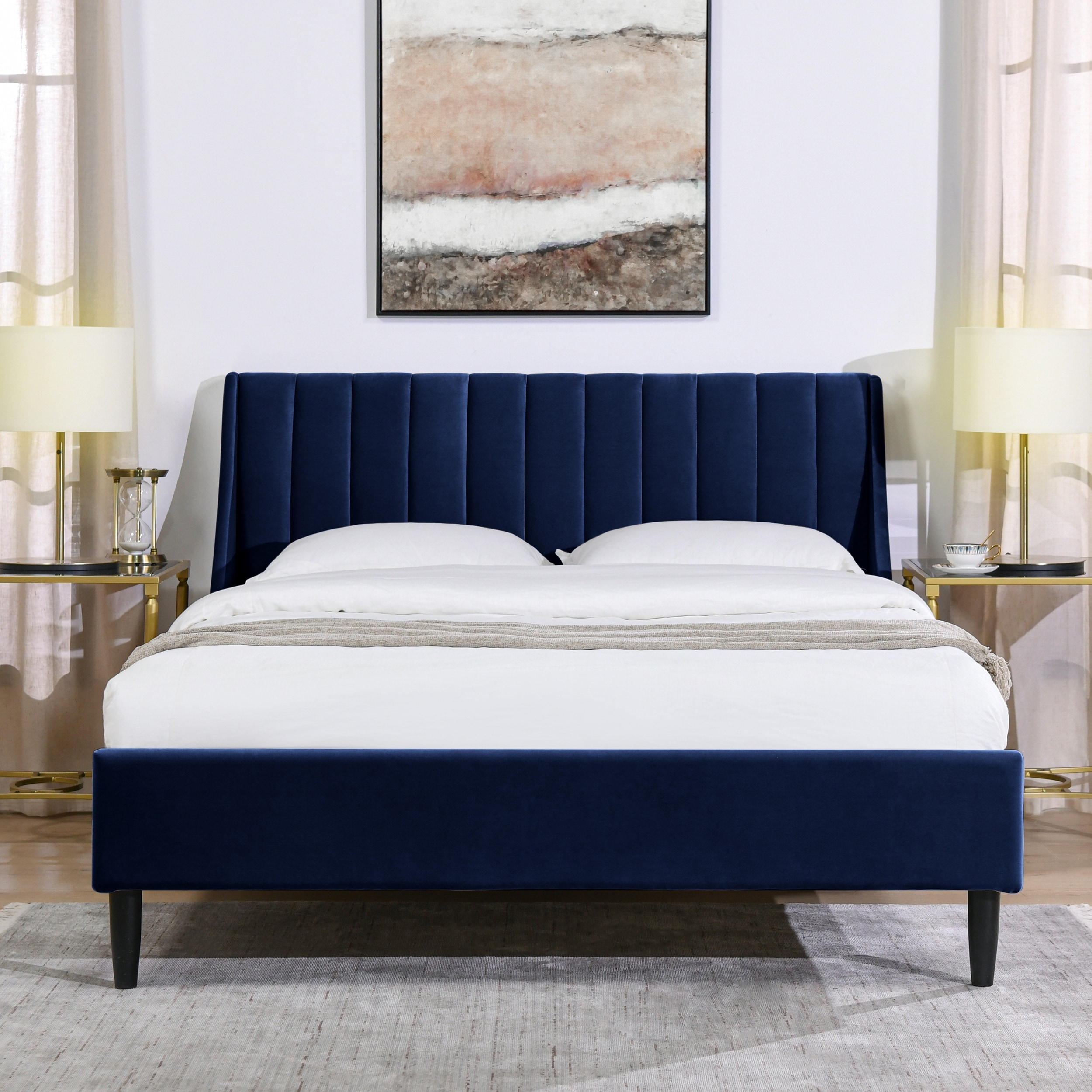 Halie upholstered deals platform bed