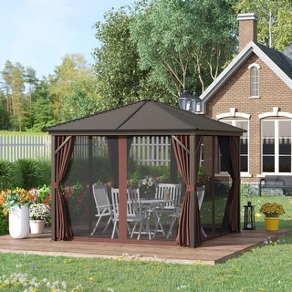 Outsunny Aluminum Frame Hardtop Gazebo - On Sale - Bed Bath & Beyond -  17990797