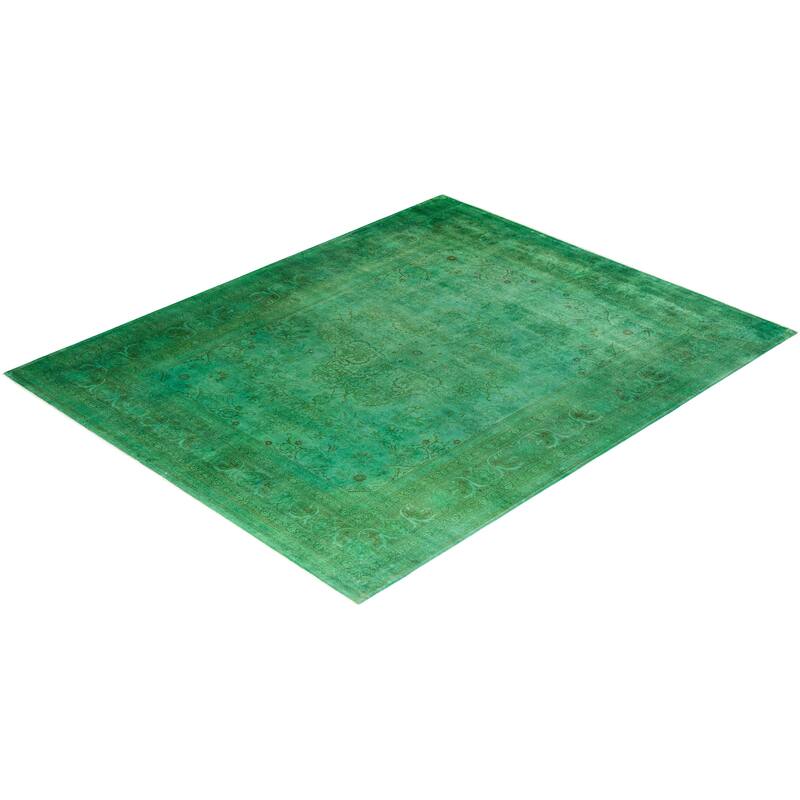 Contemporary Overdyed Wool Hand Knotted Area Rug - 8' 1" x 9' 10"