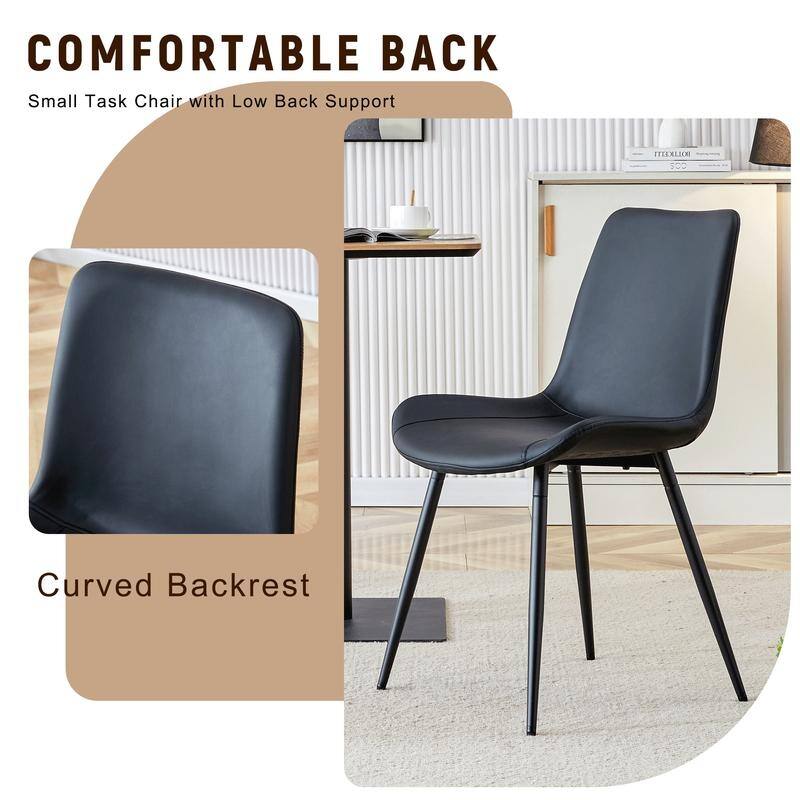 Modern 9-Piece Wood & Black Dining Table Set with Storage and 8 PU Leather Chairs