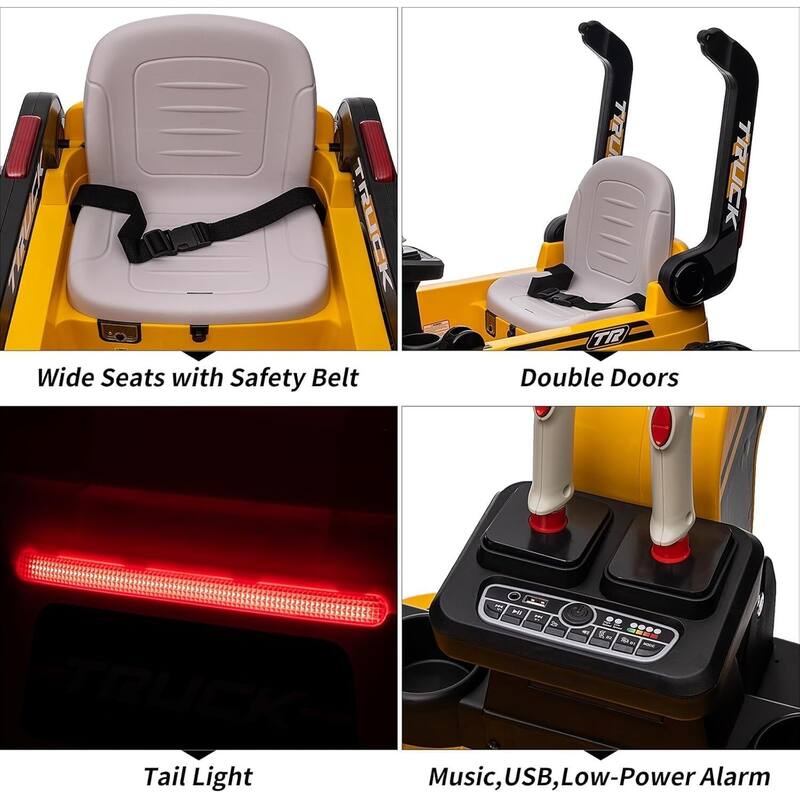 Kids Ride-On Electric Excavator Digger with Remote Control
