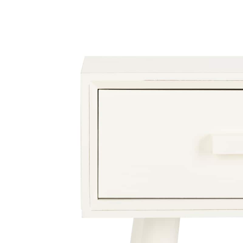 SAFAVIEH Pearla Antique White 2-Drawer Console Table - 28.3" x 13.8" x 30.8" - 28Wx14Dx31H