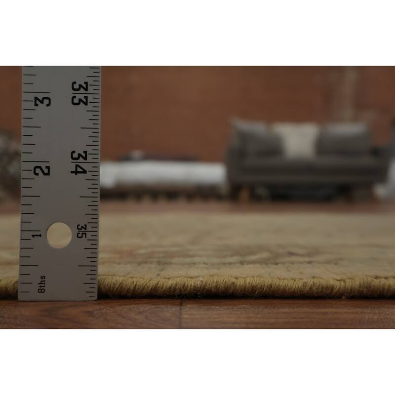 Hand Knotted Oriental 100% Wool Carpet Traditional All-Over Brown Ziegler Area Rug - 3' 10'' X 2' 1''