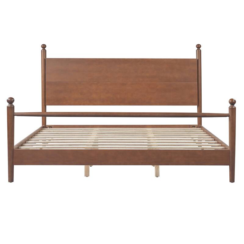 Christopher Knight Home Eldric Solid Poplar and Plywood Bed Frame with Headboard