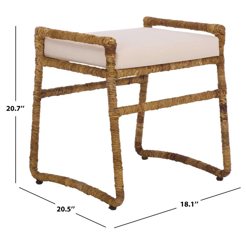 SAFAVIEH Home Iveliz Ottoman with Cushion