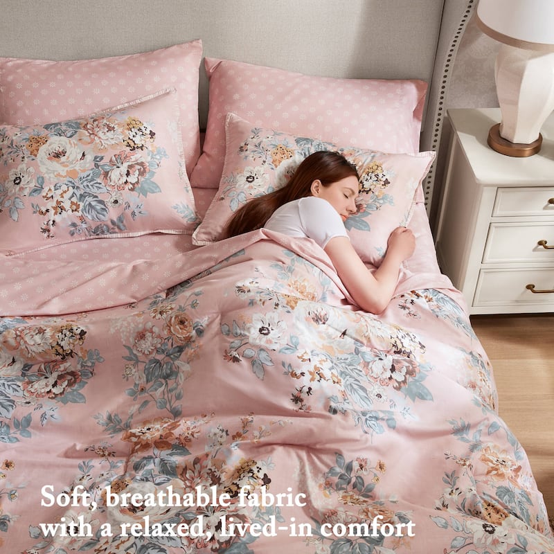 Madison Park Essentials Heather Vintage-inspired Collection floral print Comforter Set