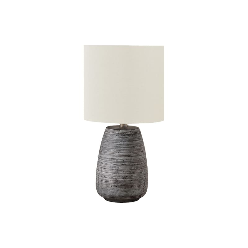 Table Lamp Grey Ceramic Shade Modern Accent Lamp 19"H Home Decor Living Room Bedroom