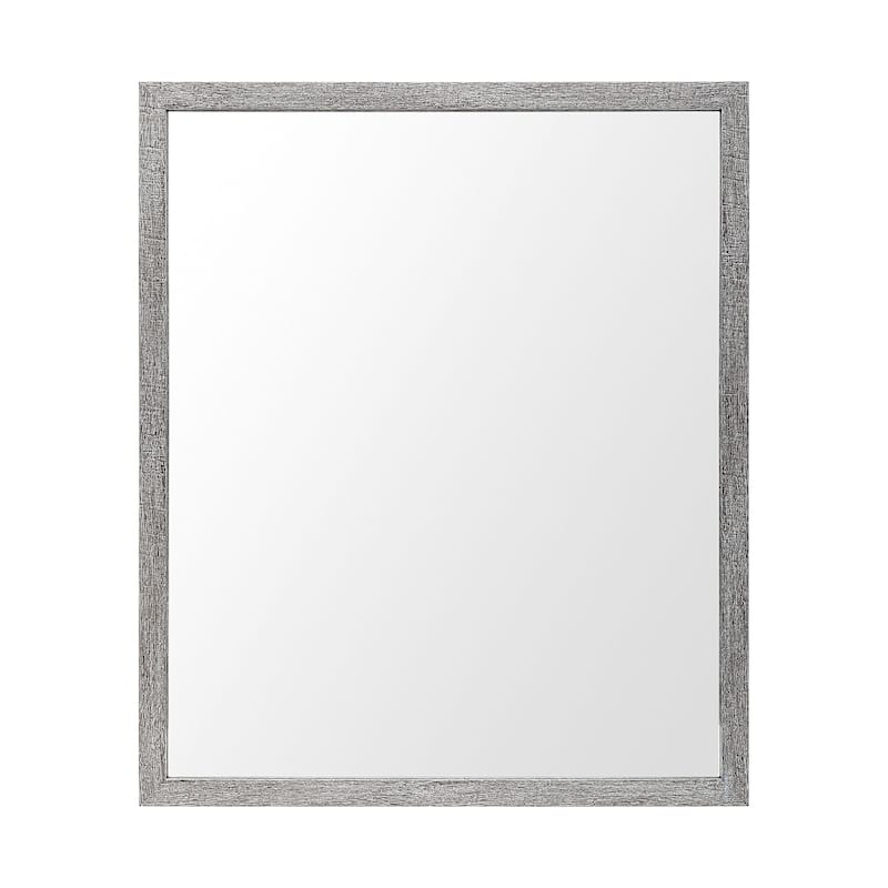 HomeRoots 26" Gray Framed Bathroom Vanity Mirror - 21.50 in. x 25.50 in. x 1.75 in.