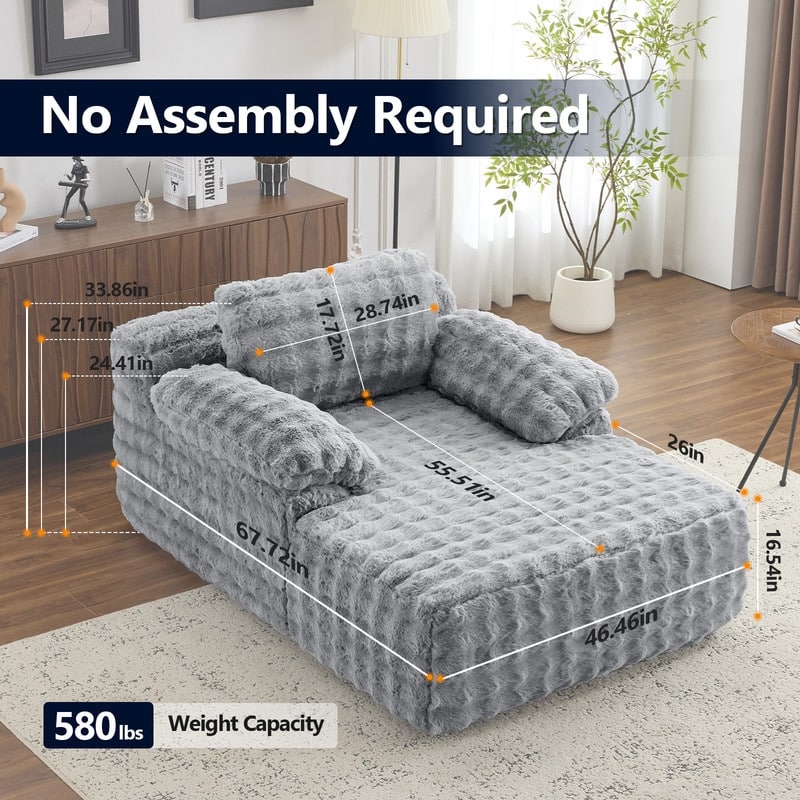 Upholstered Velvet Boneless Couch Sleeper Sofa Bed