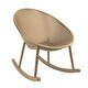 preview thumbnail 44 of 45, Set of 2 Mid-Century Modern Rocking Lounge Chairs - Egg-Shaped Breathable Plastic Seat with Durable Plastic Base, Accent Seating