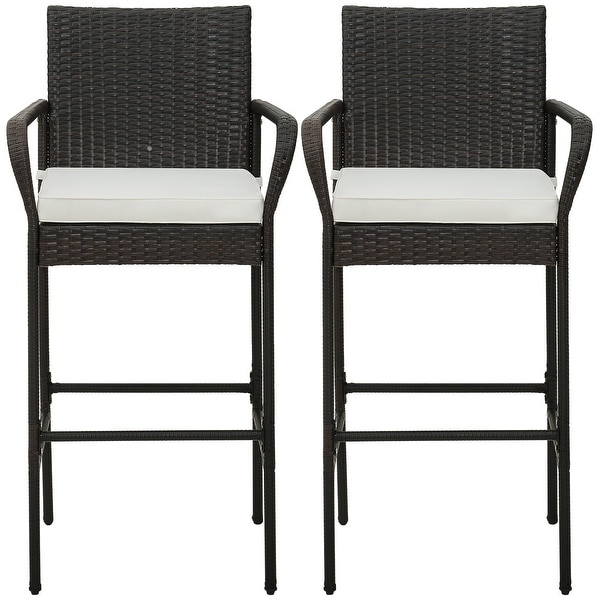 Supfine Industrial Bar Stools Set Of 4 Stools Industrial 30 Inch 4 Bar Chairs Stackable Outdoor Indoor Theme Bar Metal Iron And Wood (Black, Height 30