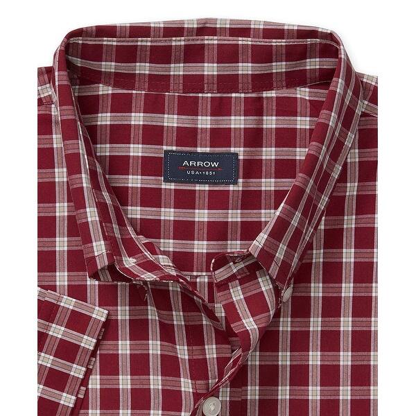Shop Arrow 1851 Men S Hamilton Poplins Short Sleeve Button Biking