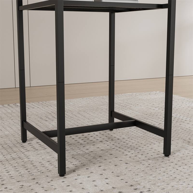 Bar Table,Equipped with 2 Bar Stools ,with Backrest and Partition