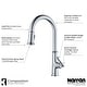 preview thumbnail 7 of 8, Karran Drop-In Quartz Composite 33 in. 1-Hole 50/50 Double Bowl Kitchen Sink in Black with Kitchen Faucet in Stainless Steel