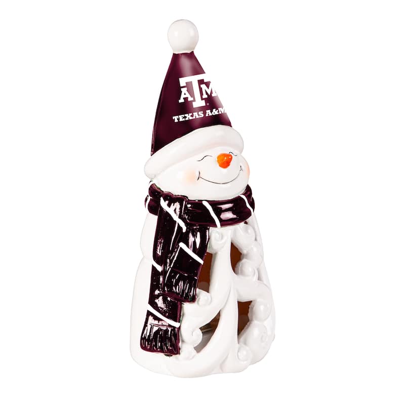 Texas A&M Snowman LED Garden Statuary, 8"
