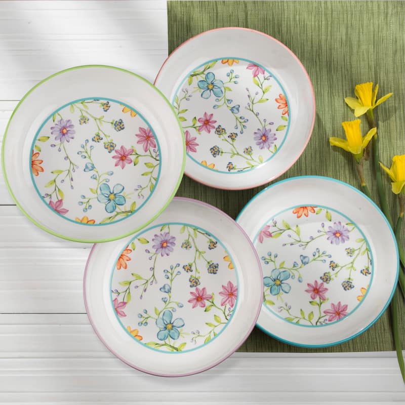 Euro Ceramica Charlotte 4 Piece Assorted Pasta Bowl Set - 8.54 in. x 8.54 in. x 2.17 in.