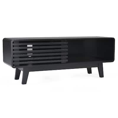 TV Stand Entertainment Center with Storage Cabinet and Sliding Door
