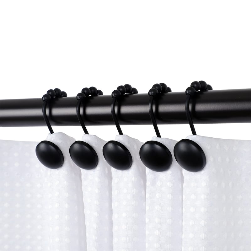 Utopia Alley Shower Hooks - Rust Resistant Roller Shower Curtain Hooks for Shower Curtain - Set of 12