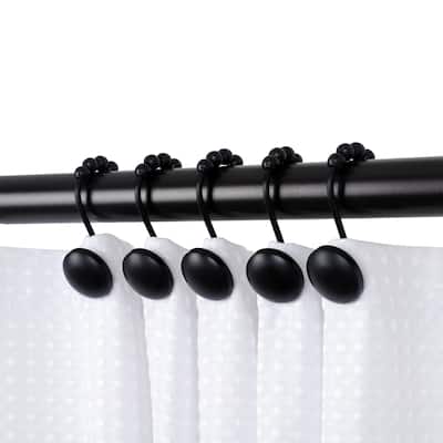 Utopia Alley Beatrice Shower Curtain Hooks, Set of 12