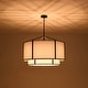 preview thumbnail 8 of 11, America Traditional 6-Light Two-layer Drum Fabric Pendant Chandelier - 28.1in