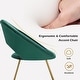 preview thumbnail 5 of 28, Costway Modern Velvet Accent Chair Upholstered Vanity Chair w/Golden - See Details