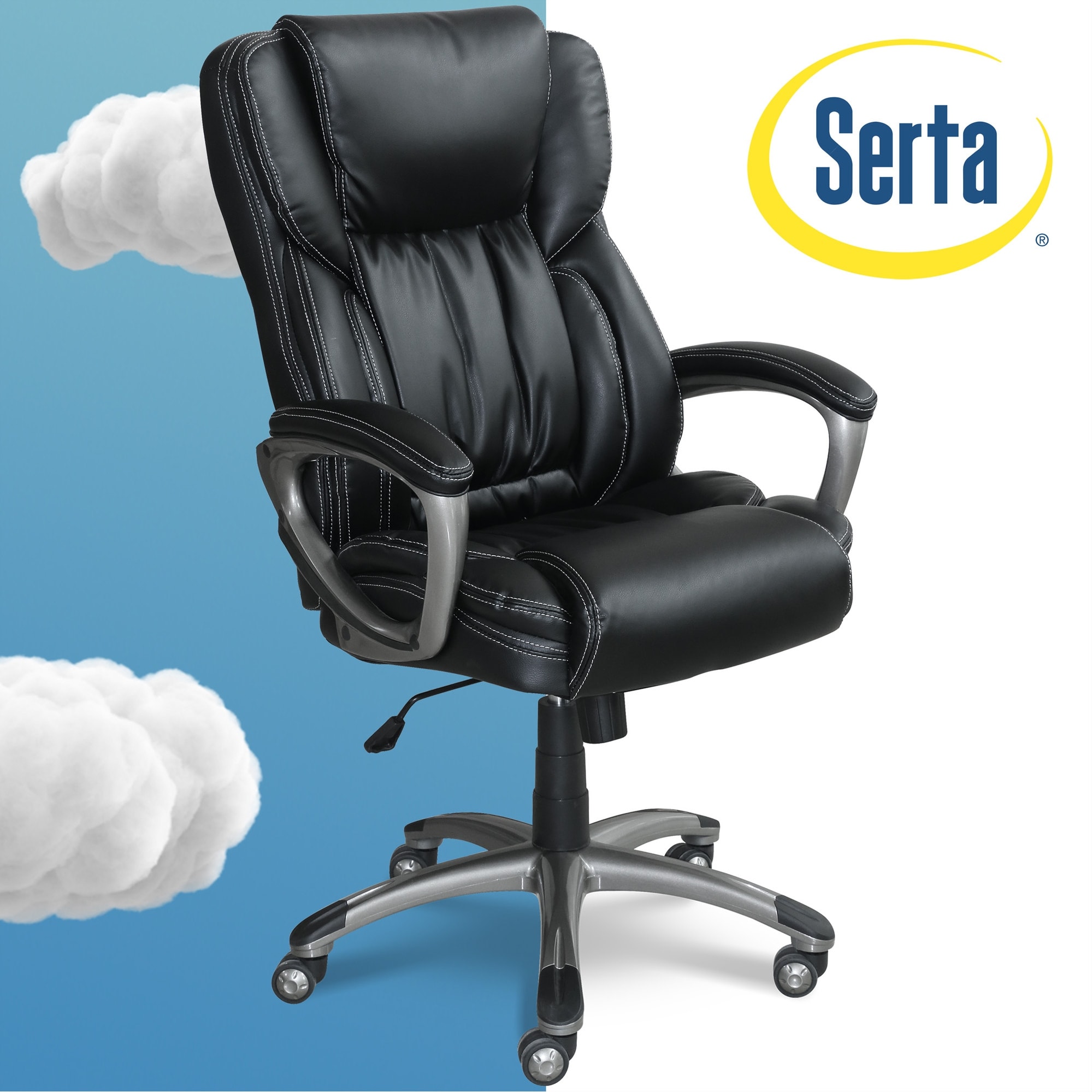 Shop Serta Works Bonded Leather Executive Office Chair Overstock 18010940