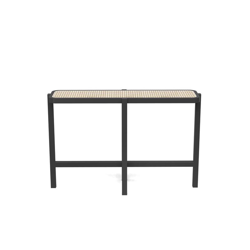 Marsie Wood and Rattan 48-inch Console Table