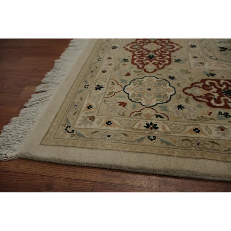 Hand Knotted Oriental 100% Wool Carpet Traditional All-Over Beige & Ivories Ziegler Area Rug - 10' 4'' X 8' 1''