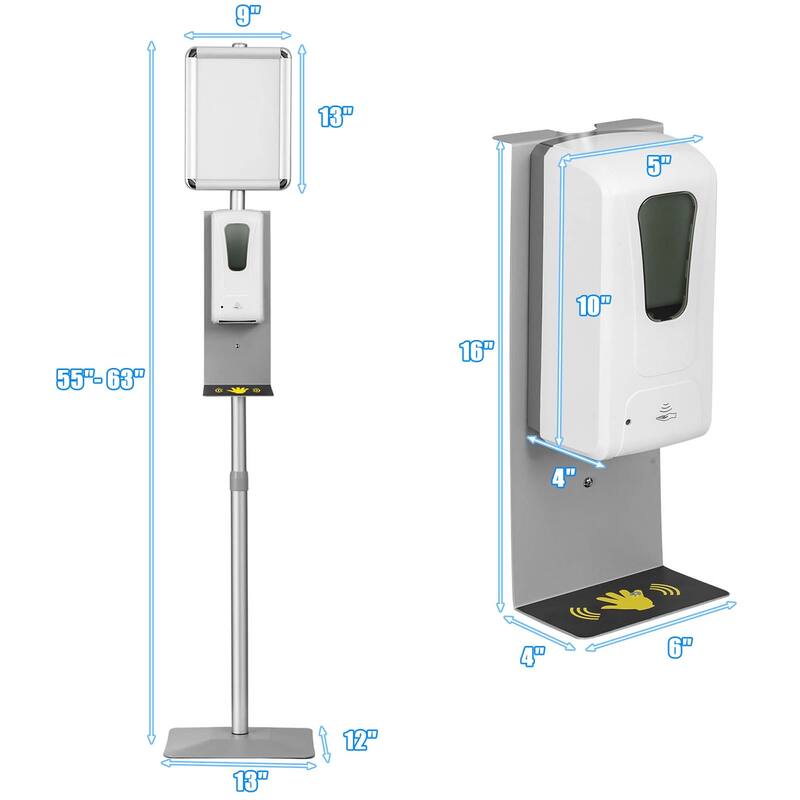 Costway Automatic Soap Dispenser Touchless Sanitizing Station with - See Details