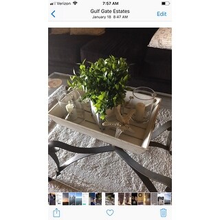 Kate and Laurel Woodmont Distressed Wood Decorative Tray