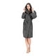 preview thumbnail 20 of 38, Luxury Hooded Terry Cotton Unisex Bathrobe Collection XS - Grey