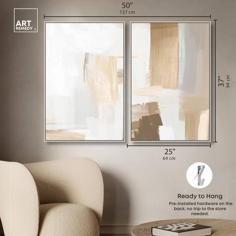 Tactile Textures I Canvas Set of 2 by Art Remedy