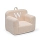 preview thumbnail 2 of 2, Personalized Monogram Cozee Sherpa Chair - Customize with Letter W - Foam Kids Chair for Ages 18 Months and Up