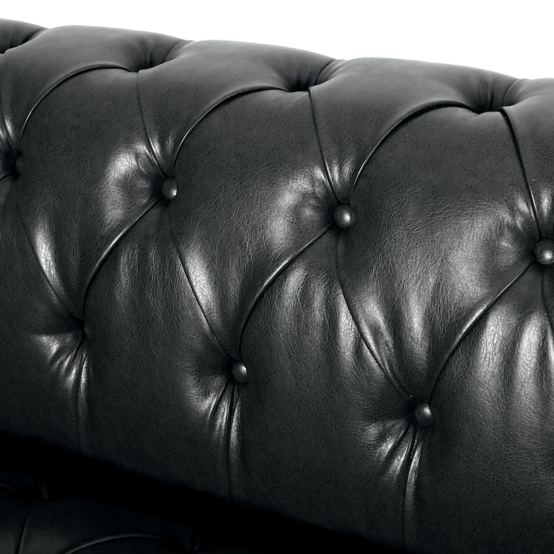 Sagewood Transitional Deeply Tufted Sofa by Christopher Knight Home