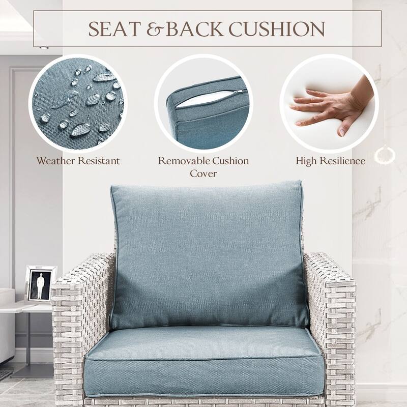 Outdoor Swivel Glider Chairs with Soft Cushion