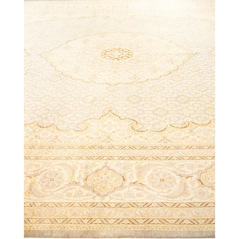 Overton Hand Knotted Wool Vintage Inspired Traditional Mogul Beige Area Rug - 10 x 14