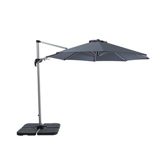 Overstockcreekside 10 Heavy Duty Cantilever Patio Umbrella Gray Dailymail