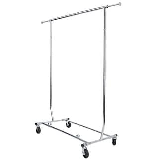 Adjustable Rolling Clothes Garment Rack with Wheels - On Sale - Bed ...