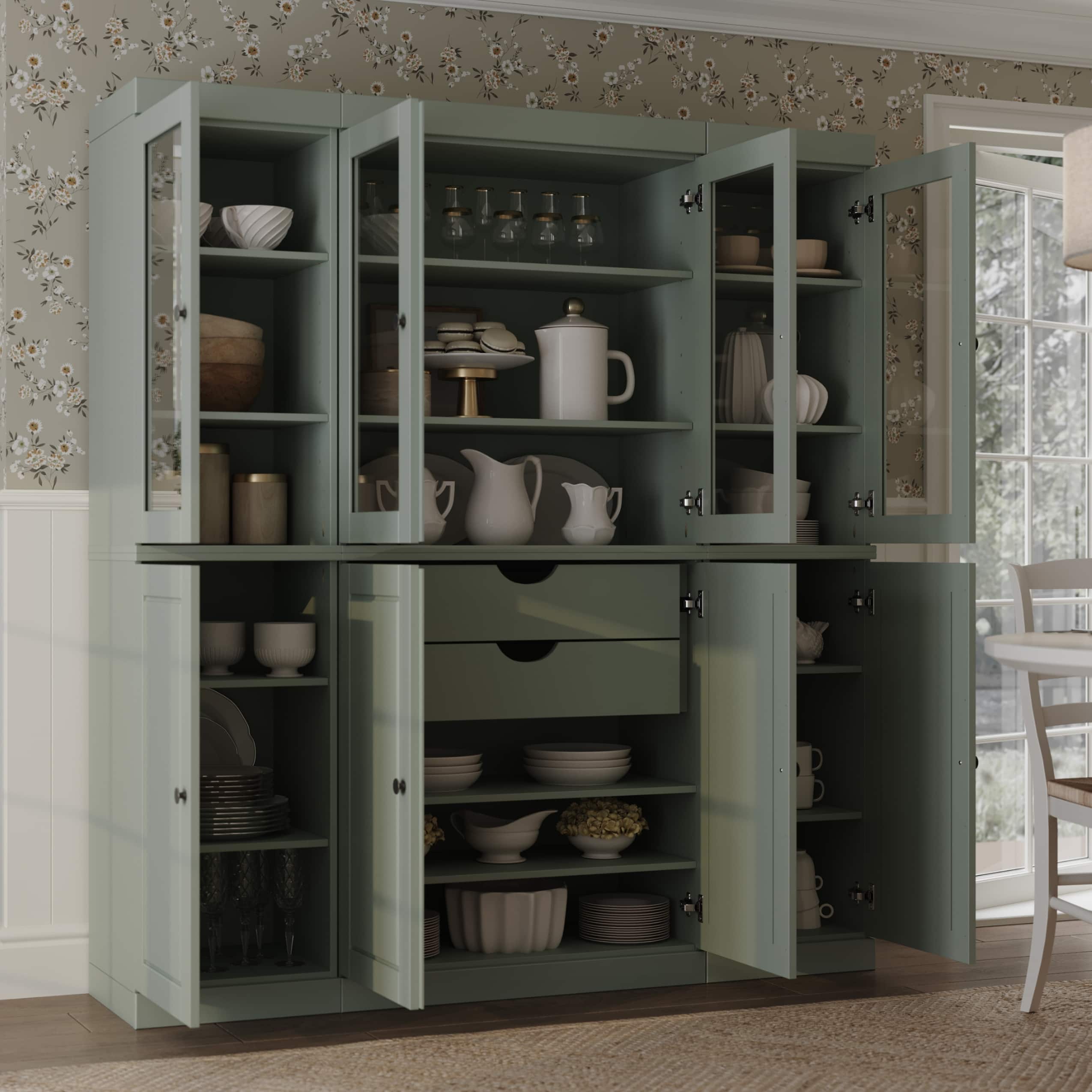Option Sage - 4 Clear Glass-4 Solid