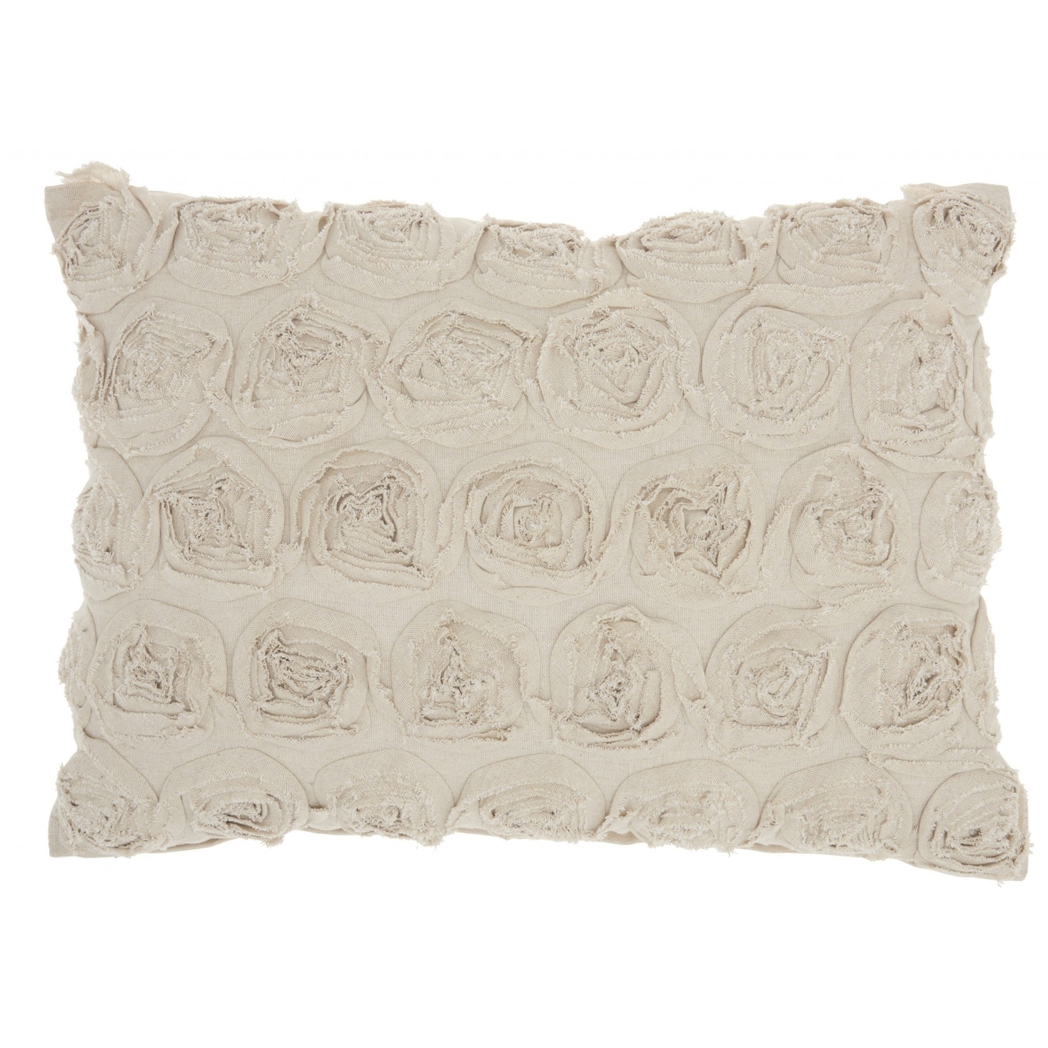 Petite Off Embossed Rose Lumbar Pillow