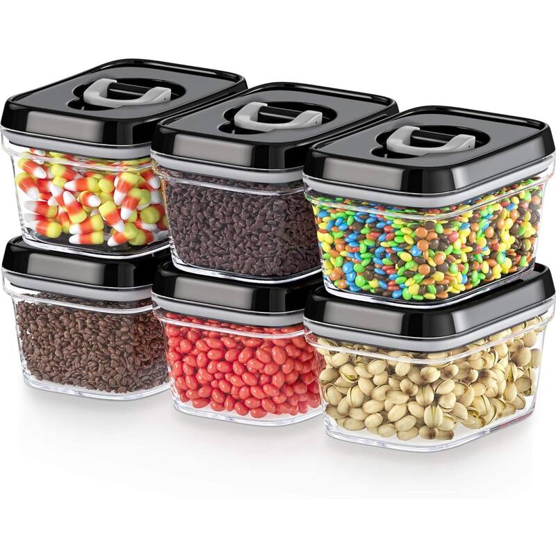 DWËLLZA KITCHEN Mini Airtight Food Storage Containers with Lids Set of 6