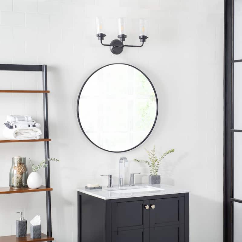 SAFAVIEH Lighting Marcienne 3-Light Led Vanity Sconce - 19.3" W x 5.9" L x 11.8" H - Oil Rubbed Bronze - 19Wx6Dx12H