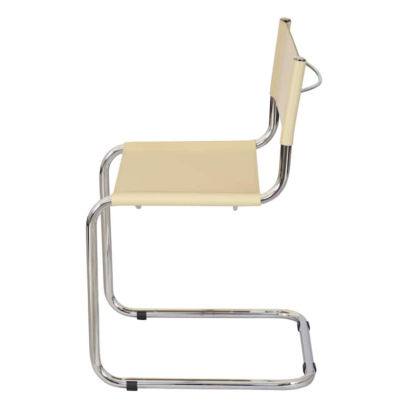 Breuer Chair Company Mart Stam Cantilever Side Chair w/ Chrome Frame (Various Bonded Leather Colors)