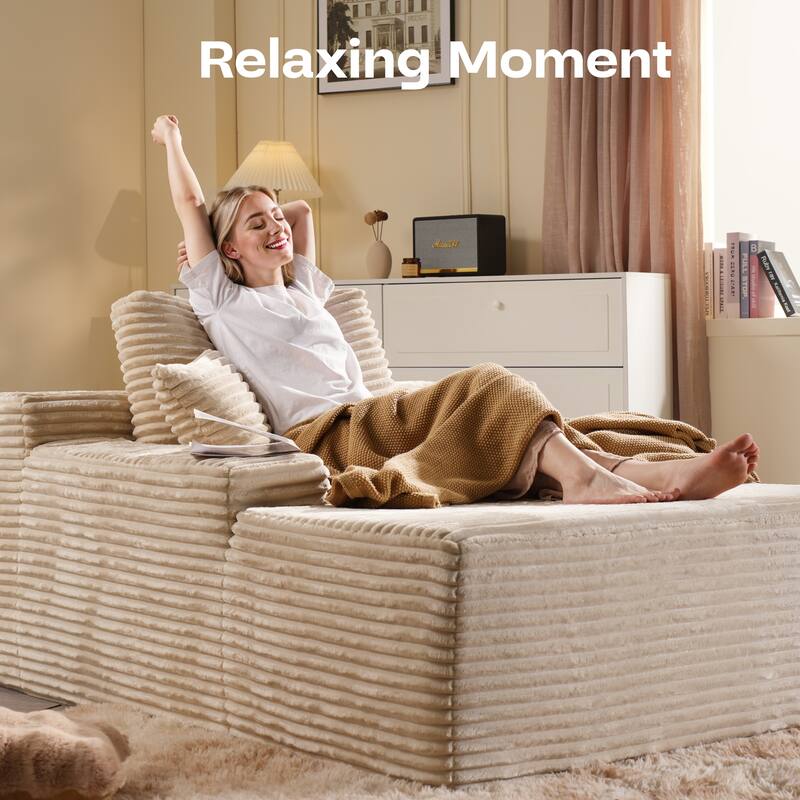 ​​OVIOS Modern Minimalist No-Assembly Living Room Set​