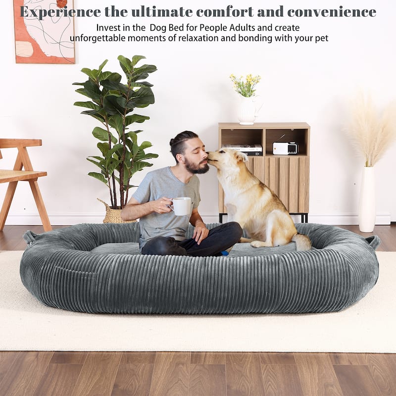 Eie Giant Dog Bed Washable Human Size Bed With Removable Cover