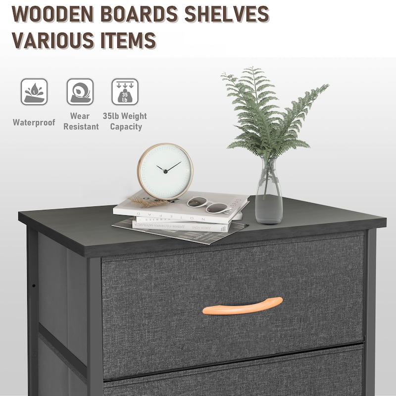 VredHom 5 Drawers Vertical Dresser Storage Tower