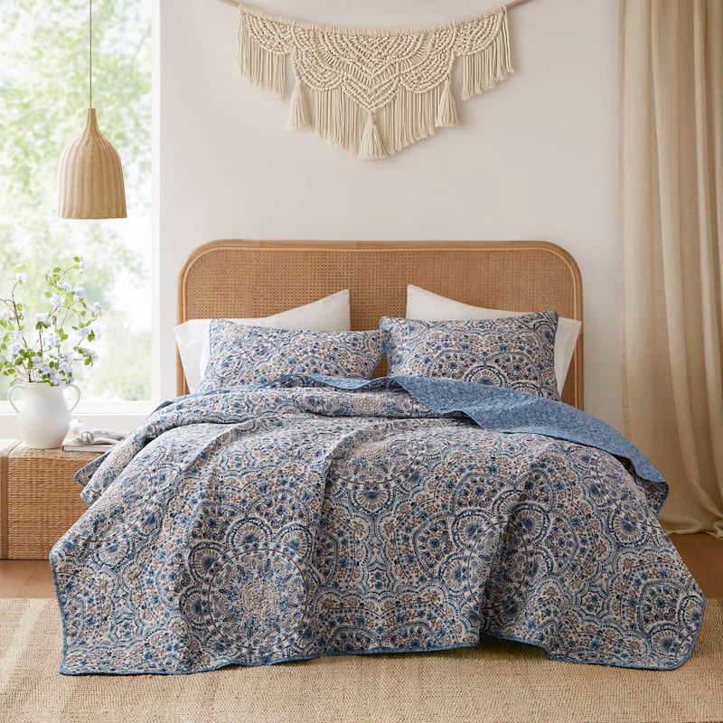 Chelsea Square Valerie Boho Floral Reversible Quilt