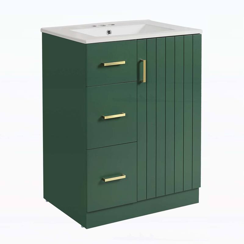 Bathroom Sink Cabinet with 2 Drawers and Soft-Closing Door