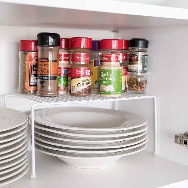 Shop Evelots Kitchen Cabinet Counter Shelf Organizer Double Space