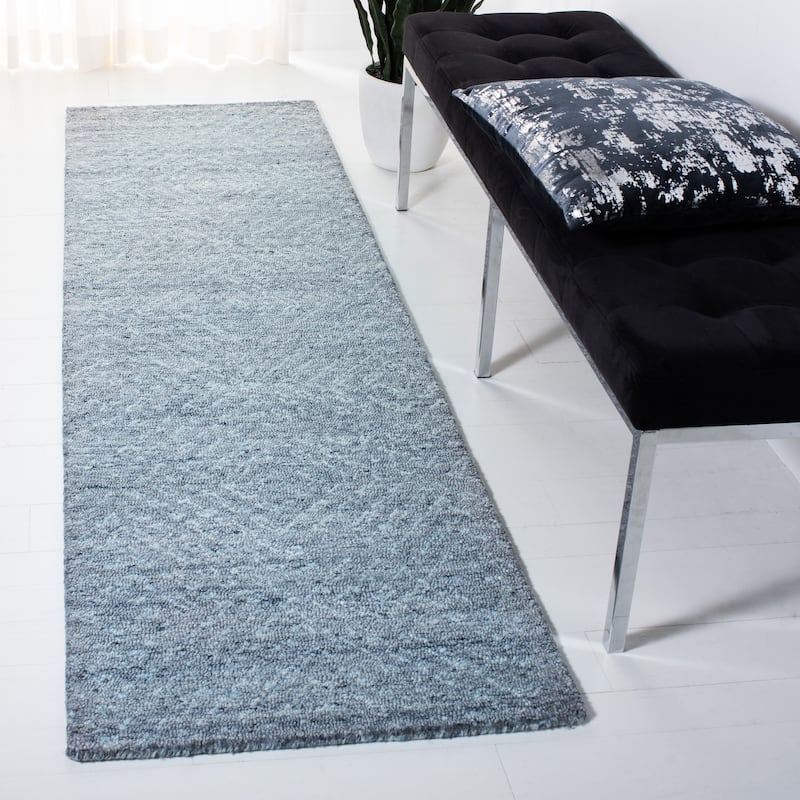 SAFAVIEH Handmade Abstract Inbar Modern Rug - 2'3" x 6' Runner - Blue